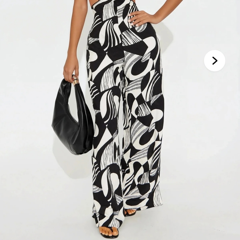 Fashion Nova Black and White Resort Jumpsuit